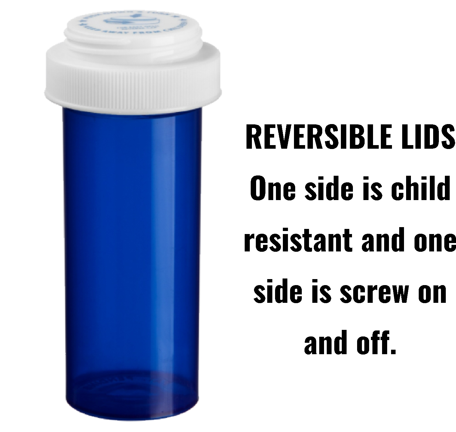 Pill Vials With Reversible Lids